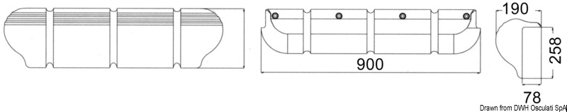 Bigfender marina and pile fender blue 900 mm