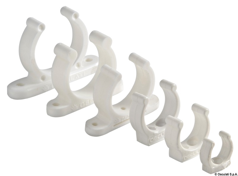 Heavy duty plastic clip white 35 mm