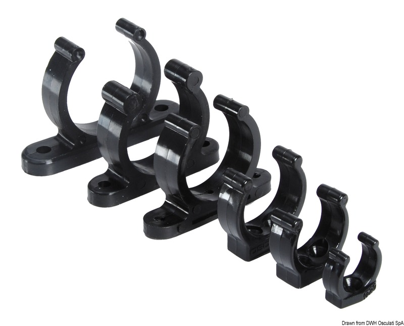 Heavy duty plastic clip black 45 mm
