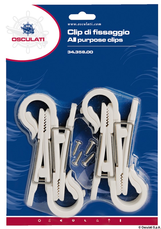 Bulkhead fixing clip 22/28 mm