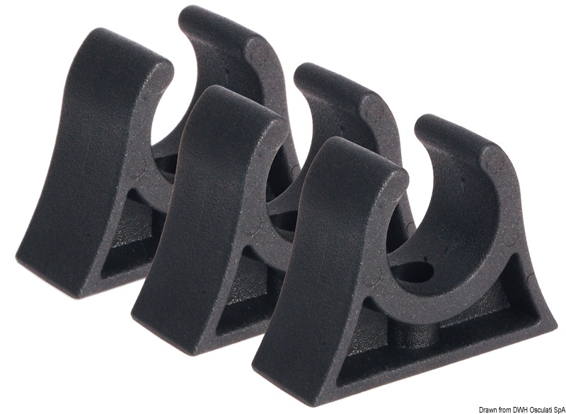 Tube clip white 22/24 mm