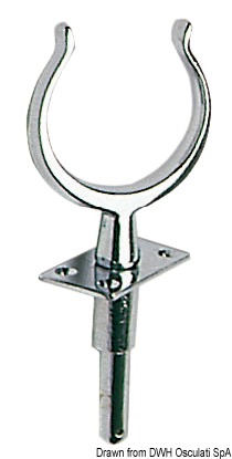 Rowlock chromed brass 12 x 48 mm