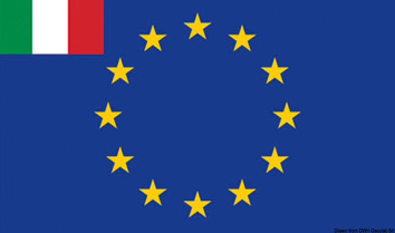Flag EU+small Italy flag 30 x 45 cm