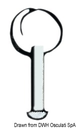 SS clevis pin without ring 4mm x 15mm