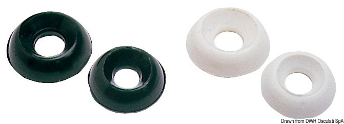 Nylon under-screw washer black 4 mm