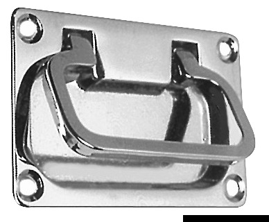 Chromed brass hatch lifting ring 50x70 mm