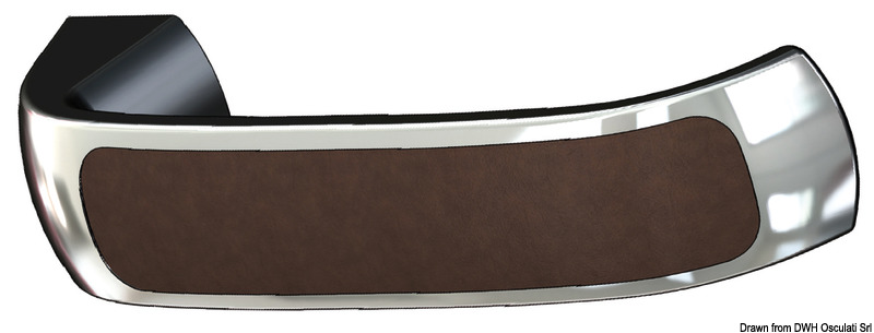 LEATHER lockless handle pair w/plates