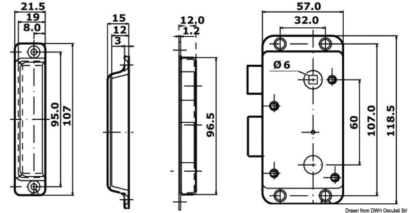 Handless lock internal right