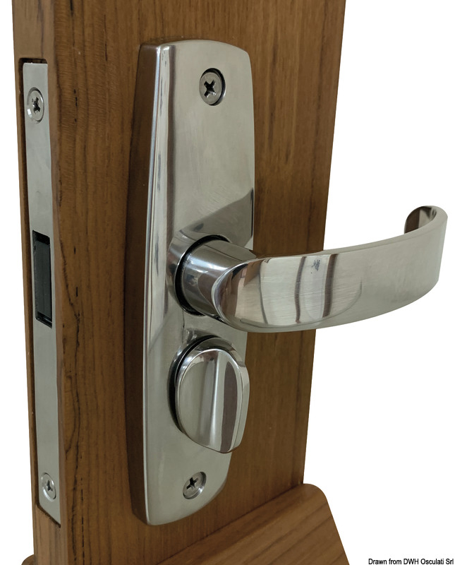 Magnet-operated lock with strike plate
