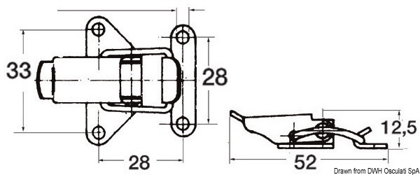 SS lever toggle 52 mm