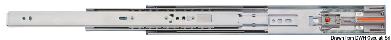 Soft-close slide for drawers 353-350mm