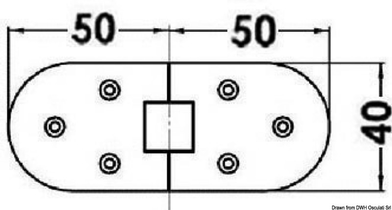 Microcast hinge 100 x 40 mm