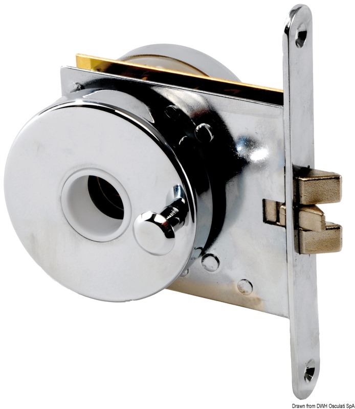 Recess-fit simple chr brass w/locking 66x60x9 mm