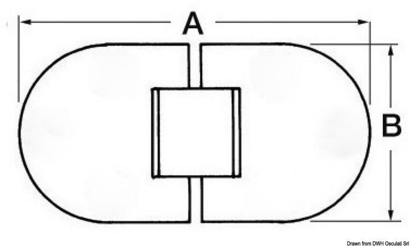 Foldable hinge 50x38 mm