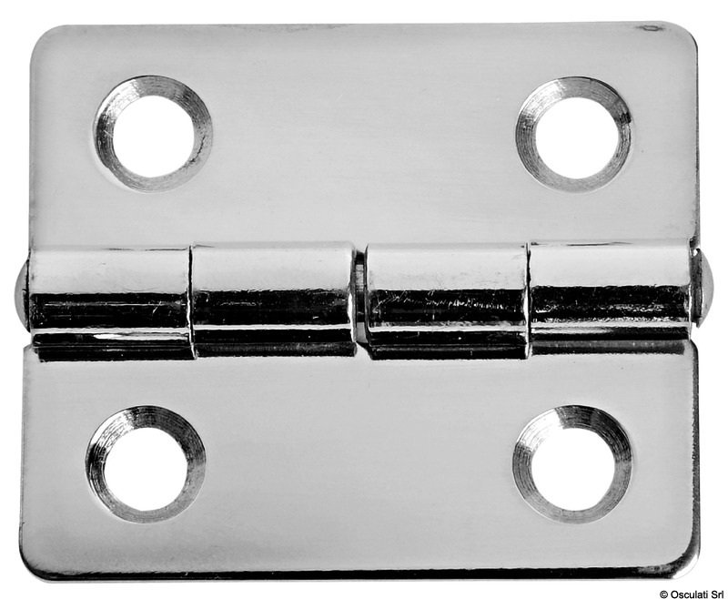 Hinge mirror polished SS 38x33 mm