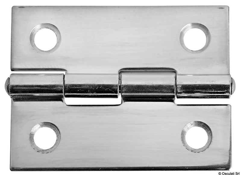 Hinge mirror polished SS 51x51 mm