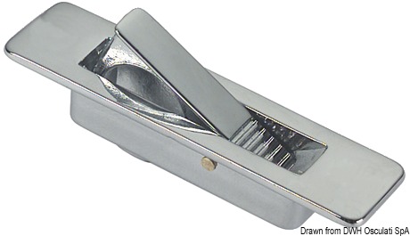 Floor flush pull 83x21 mm w/studs