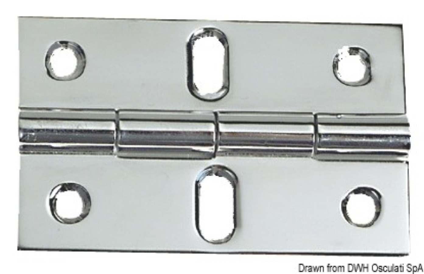 Hinge standard pin 80x50mm AISI 316