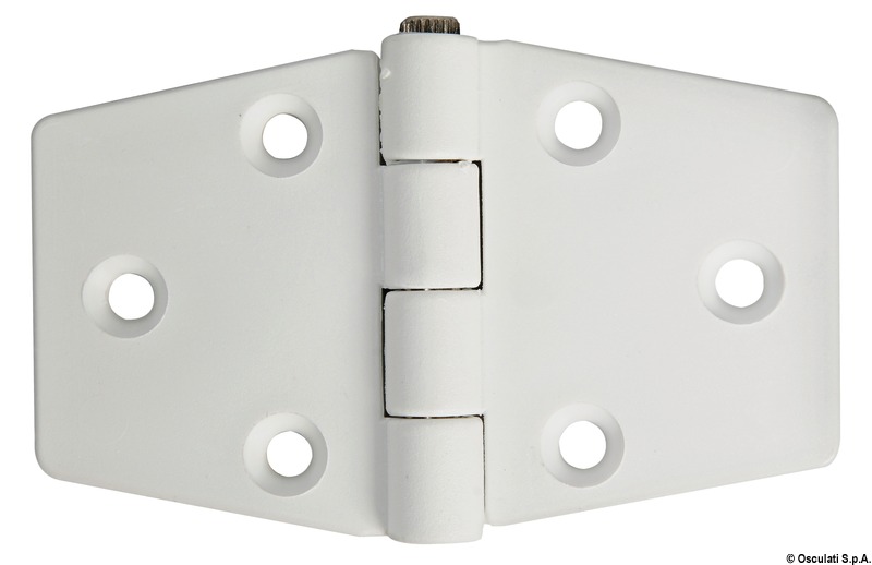 Reinforced nylon hinge, white 98x65 mm