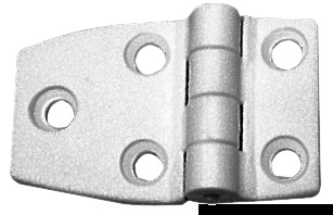 Reinforced nylon hinge, white 54x38 mm