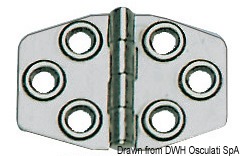 Hinge polished AISI316 68x46 mm