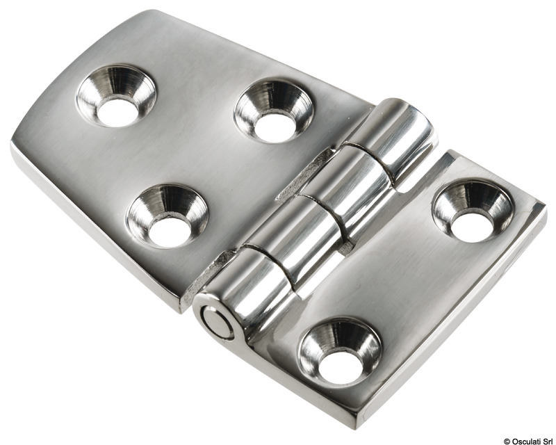 AISI316 mirror polished protruding hinge 57x38 mm