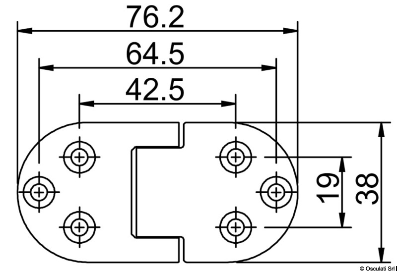 Self-supporting AISI316 76x38 mm