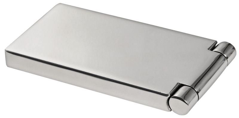 Built-in hinge mirror-polished AISI316 100x50 mm