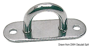 Eyebridge flat base polished SS 20x60 mm