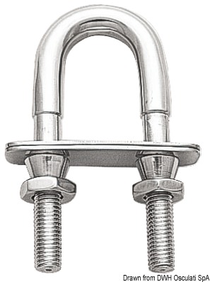 U-bolt w/safety nut M10