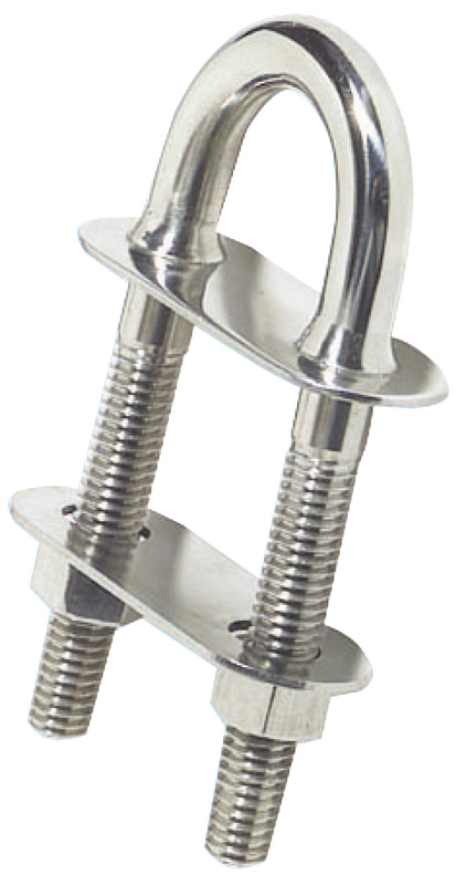 U-bolt conic fittings mirror-polished SS 200 x 15,