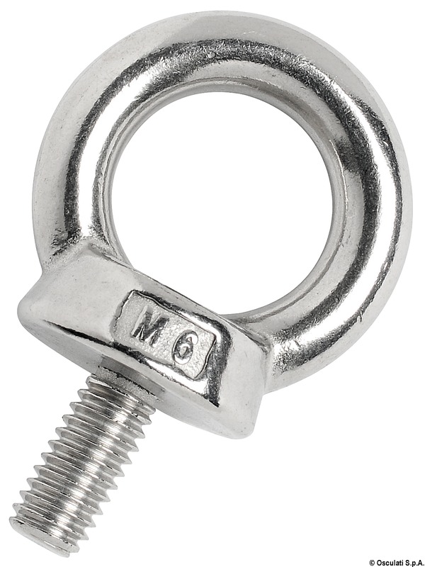 Male forged eyebolt AISI316 8 mm