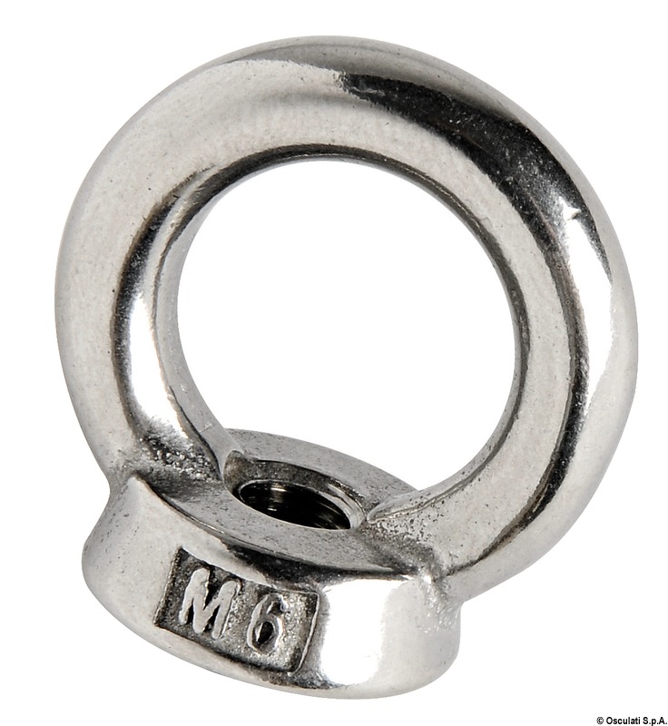 Female forged eyebolt AISI316 8 mm