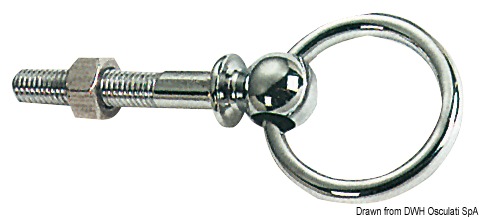 Swivel ring w/pin chromed brass 50 mm
