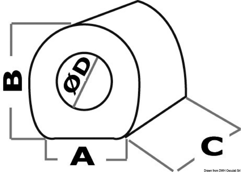Towing/lifting ring 38 x 35 mm