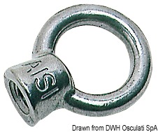 Threaded eyebolt AISI316 26 mm