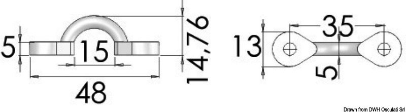 SS eye bridge 10x84 mm