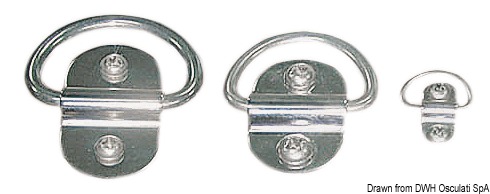 Swiveling half ring polished AISI304 28x12 mm