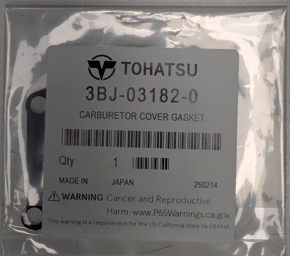 Carburetor cover gasket Mercury 27-855541005, Tohatsu 3BJ-03182-0