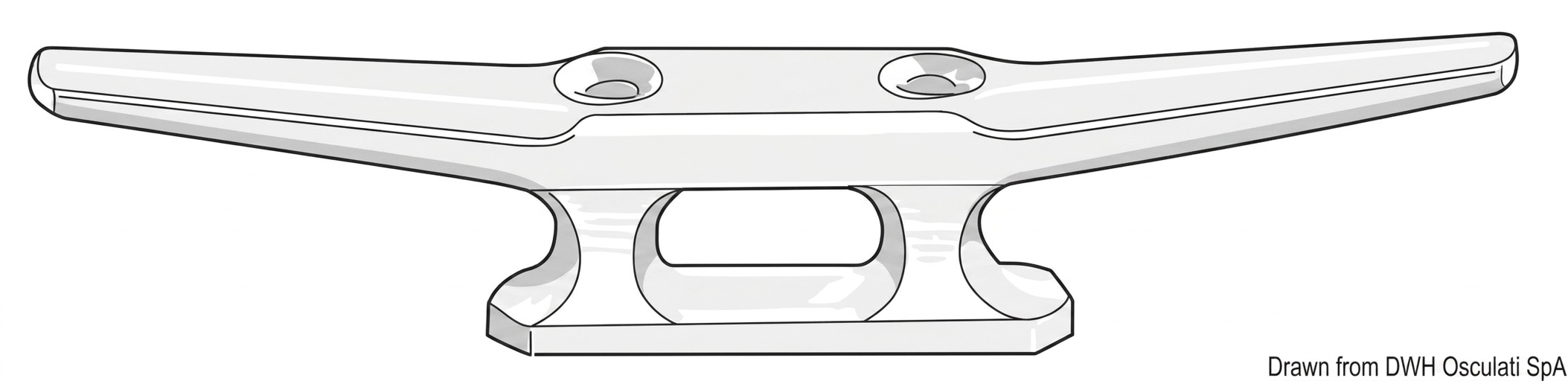 Plastic Cleat White 208mm