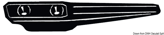 Nylon jamming cleat black 155 mm