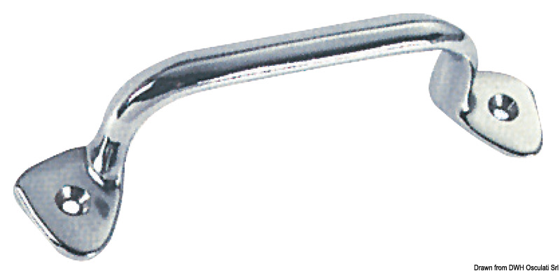 Stern handle chromed brass 165x35x45 mm