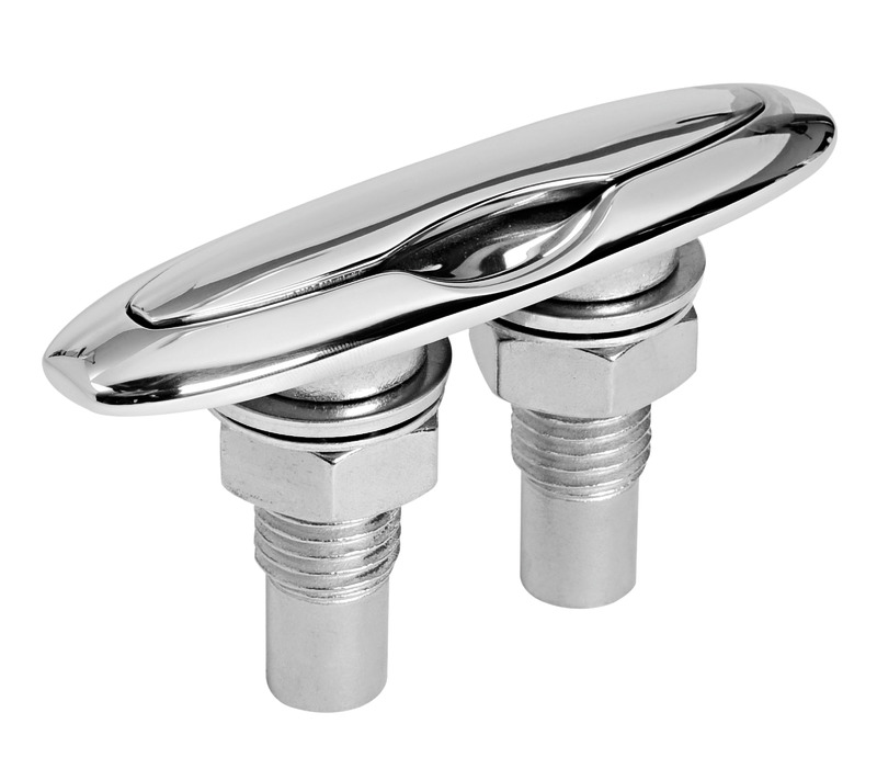 Retract push-up cleat mirrorpolished AISI316 134mm