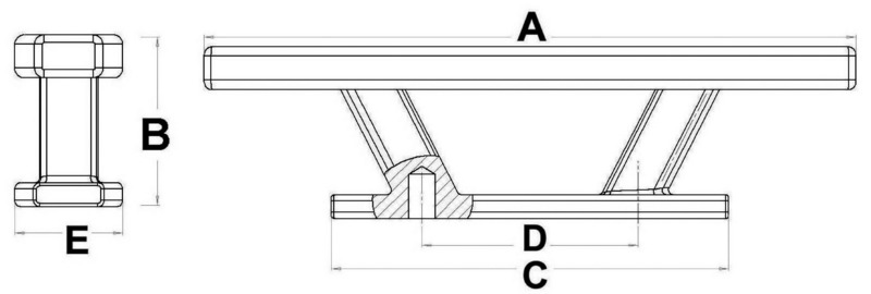 Nordik II cleat 150 mm