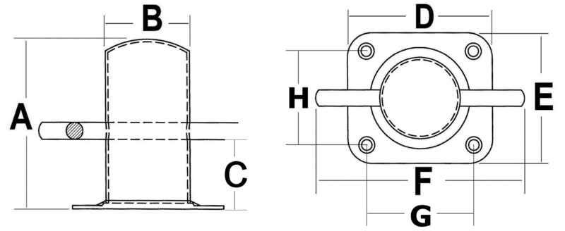 Ercole bollard 70 mm