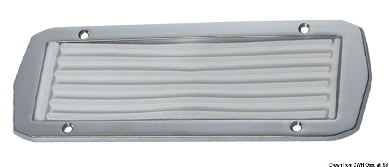 Footrest board chromed brass + rubber 230x80 mm