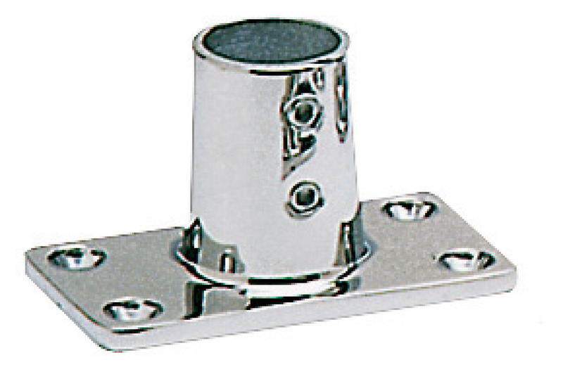 Pulpit socket rectangular AISI316 90° 22 mm