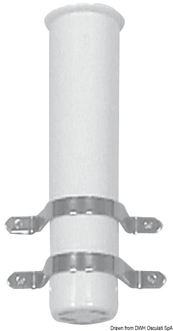 Rod holder for bulkhead mounting white 41mm