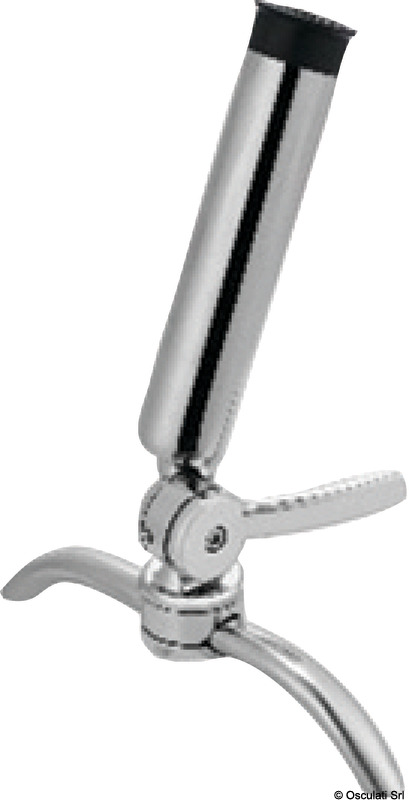 Adjustable 316 stainless steel rod holder for mounting on tubes