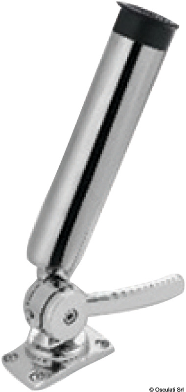 Adjustable 316 stainless steel rod holder for mounting on a worktop